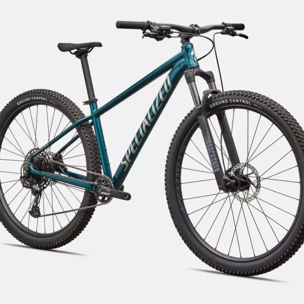 91826-32_ROCKHOPPER-EXPERT-EMDMET-SHDWSIL_FDSQ Specialized Rockhopper Expert Esmeralda Metálico/Plata Sombra - vista frontal detalle