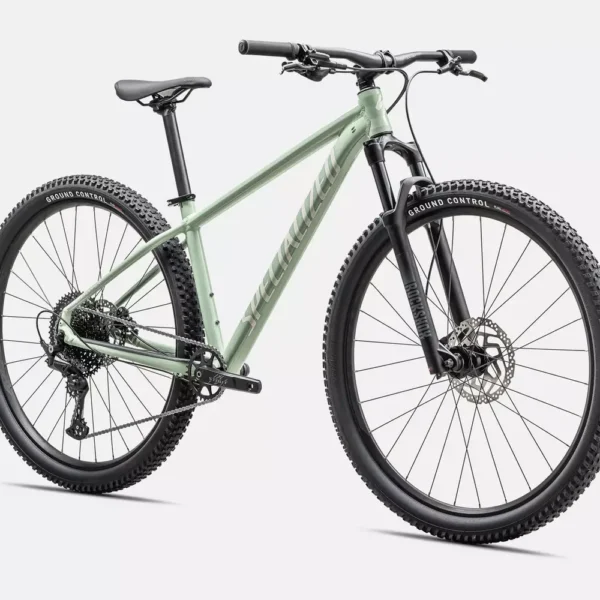 Specialized Rockhopper Comp Pistacho/Montañas Blancas - vista frontal detalle