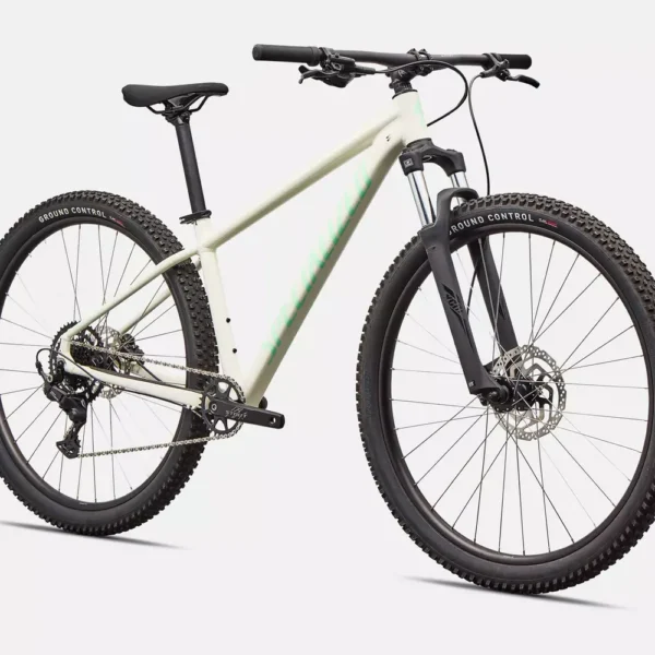 91826-63_ROCKHOPPER-SPORT-DUNEWHT-OIS_FDSQ Specialized Rockhopper Sport Blanco Duna/Oasis - vista frontal detalle