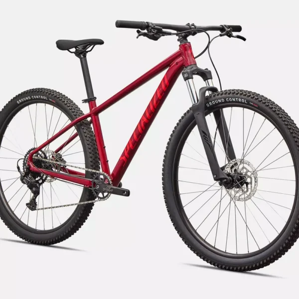 91826-64_ROCKHOPPER-SPORT-MRN-DPORG_FDSQ Specialized Rockhopper Sport Granate/Naranja Intenso - vista frontal detalle