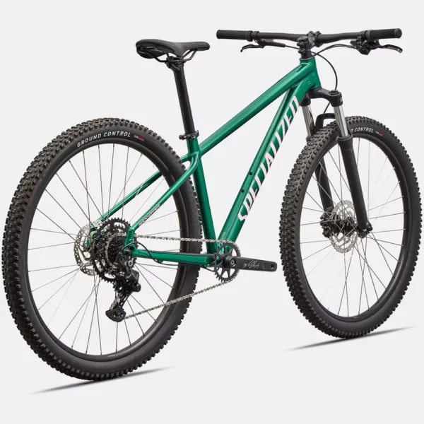 91826-67_ROCKHOPPER-SPORT-PNGRN-DSRTRS_RDSQ Specialized Rockhopper Sport Verde Pino/Rosa Desierto - vista trasera